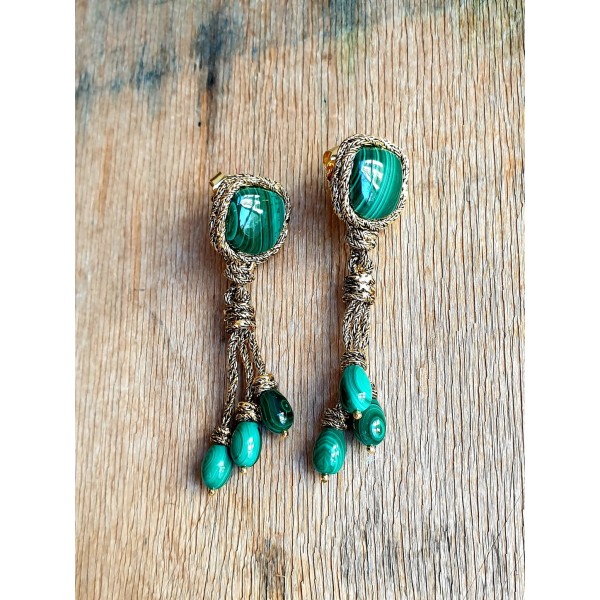 Aurelie Bidermann auskarai su malachitu 